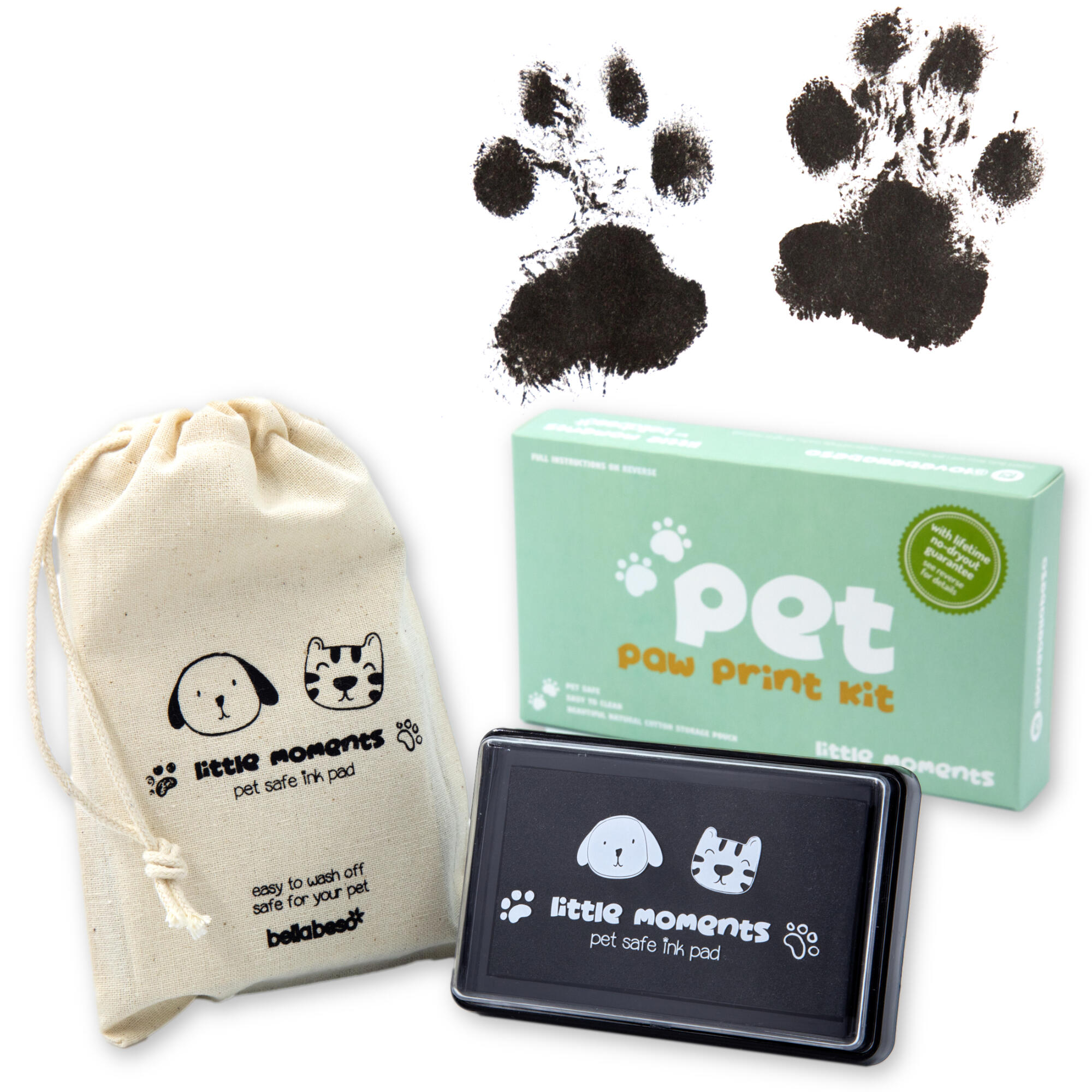 Pet paw print inkpad kit